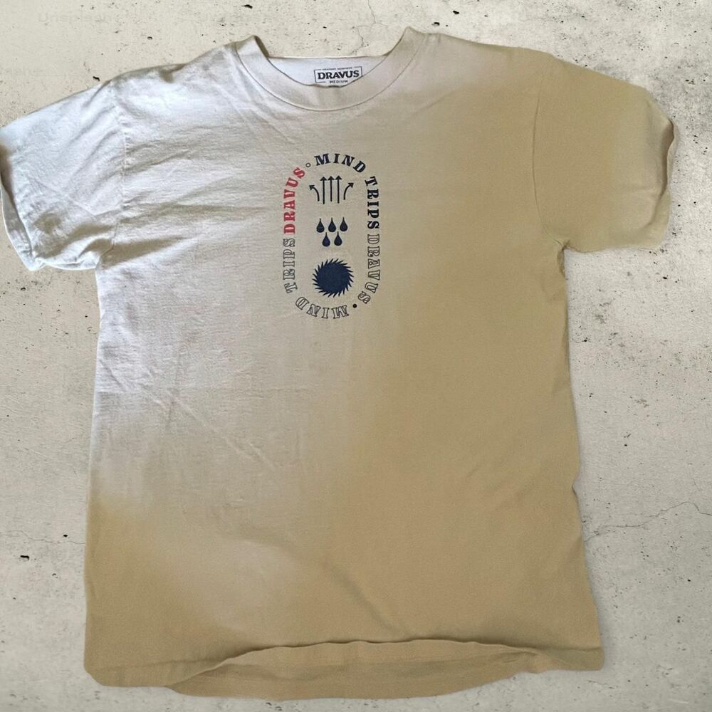 Unbranded Men's Cream and White T-shirt